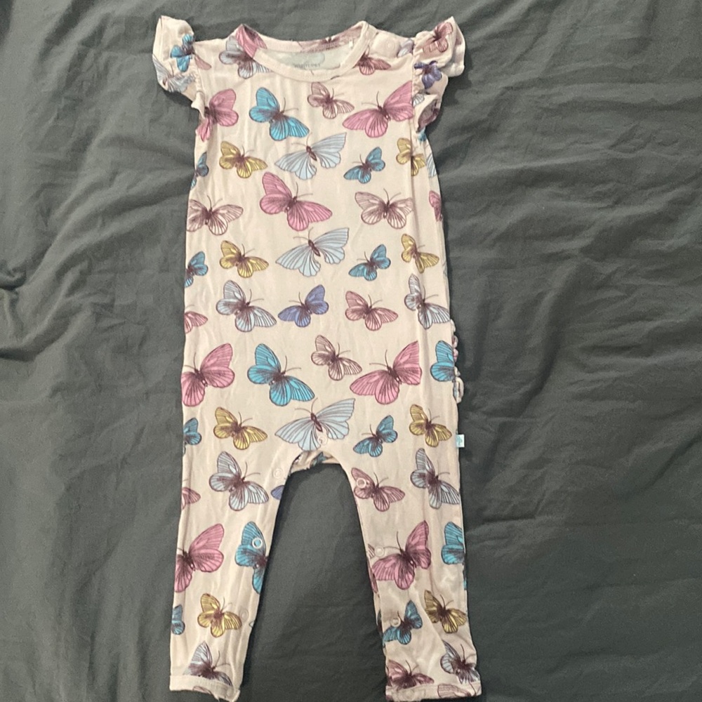 Posh Peanut Nora Romper butterfly sz 18/24